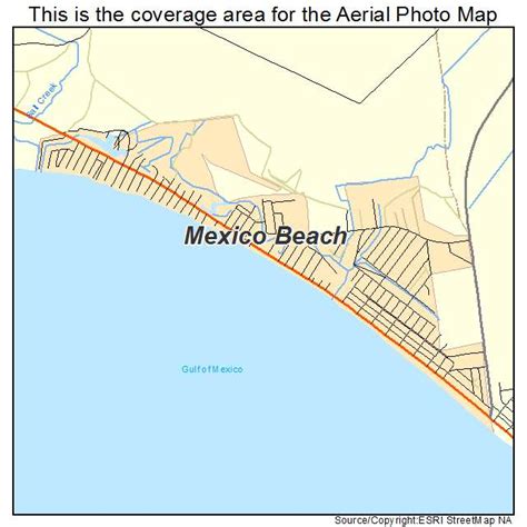 Aerial Photography Map Of Mexico Beach Fl Florida