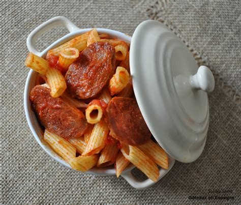 GÂTEAUX EN ESPAGNE Recette de pâtes au chorizo