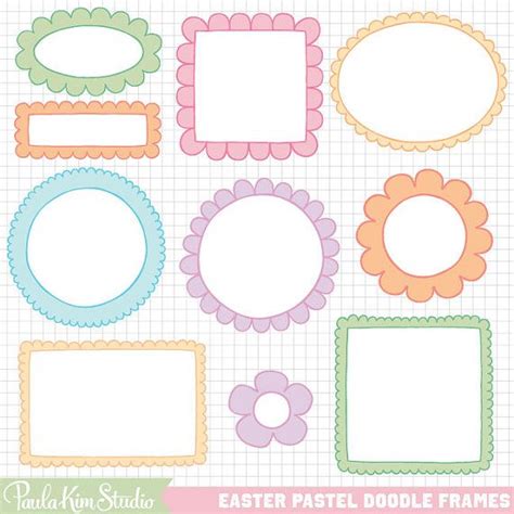 Download Easter Clipart Doodle Borders - Digital Frame Downloadable ...