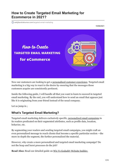 How To Create Targeted Email Marketing For Ecommerce In 2021 By