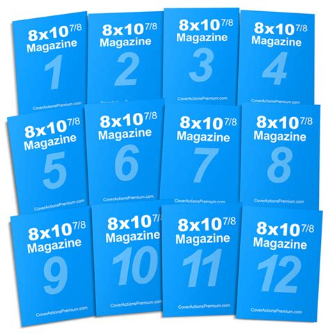 Download 12 Issues Magazine Mockup | Cover Actions Premium | Mockup ...
