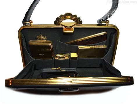 Antiques Atlas Art Deco Evans Elegance Handbag In Black Leather