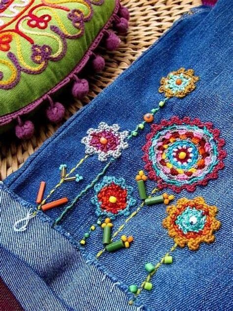 Maybe you would like to learn more about one of these? Embroidery for old jeans - Simple Craft Ideas