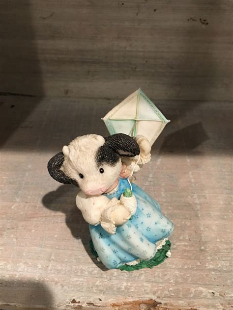 Vintage Mary Moo Moo - Spring Is In The Air - 1995 cow figurine