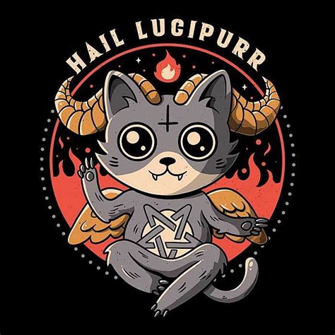It all depends on what font you pick. Hail Lucipurr t-shirt in 2020 | Cartoon character tattoos ...
