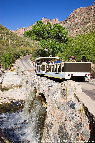 Sabino Canyon Tram Crosses Sabino Creek Sabina Canyon Recreation Area