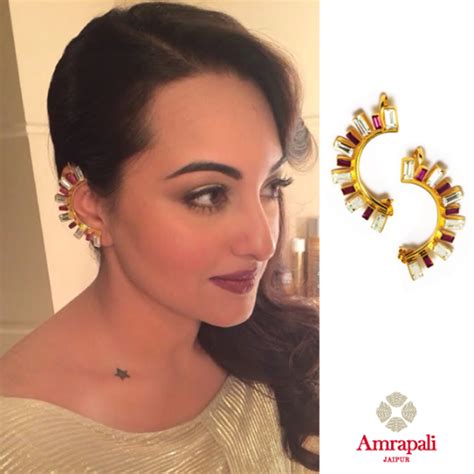 Sonakshi Sinha In Nolla Earcuffs From Amrapali Collection Forummall Types Of Earrings