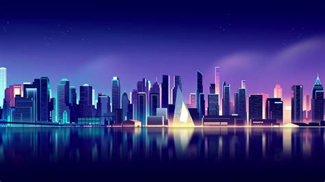 Cityscape 4k Wallpaper Neon Reflections 5k World 248