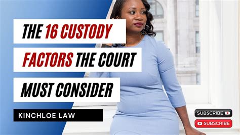 The 16 Custody Factors the Court Must Consider - YouTube