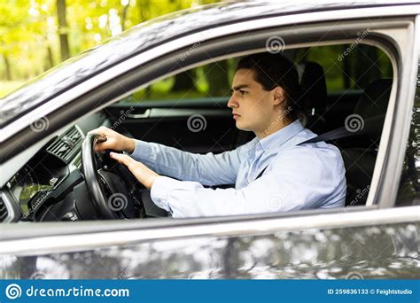 Angry Aggressive Driver Beep And Shouts In The Car Road Rage Concept