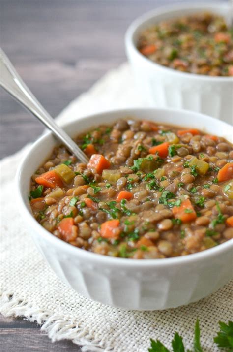 Slow Cooker Lentil Soup Simply Whisked