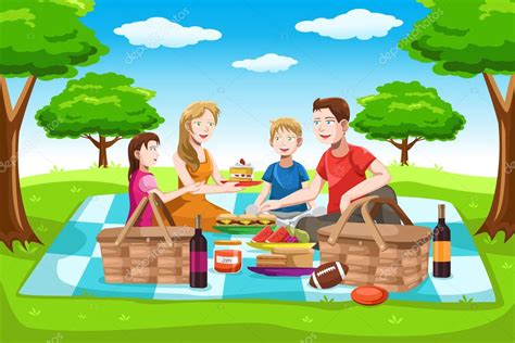 With these png files, you can use them as clipart, banner, ppt and any other design purposes. Happy family having a picnic — Stock Vector © artisticco ...