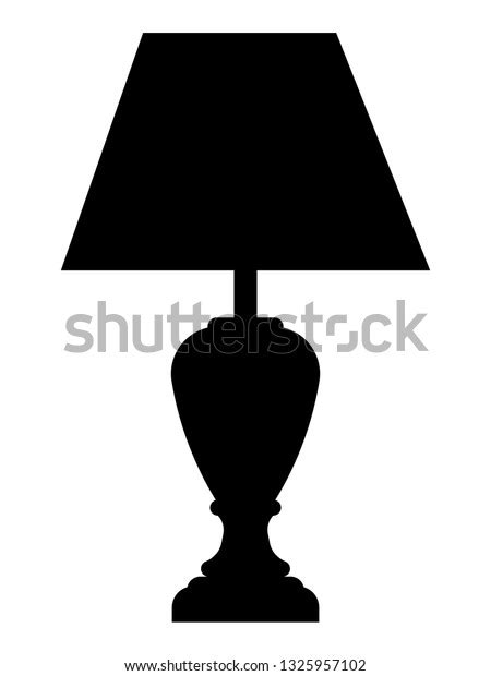 Table Lamp Lampshade Vector Silhouette Stock Vector Royalty Free