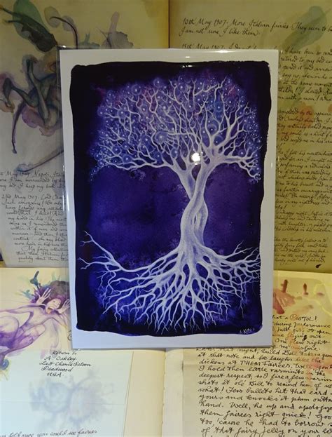 A Art Print Amethyst Tree World Tree Tree Of Life Art Etsy