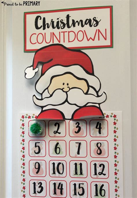 Christmas Holiday Countdown Anticipating Santa Proud To Be Primary