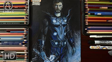 Thor Dibujo A Lapiz Ilustraciones De Marvel Y Star Wars Por Adi