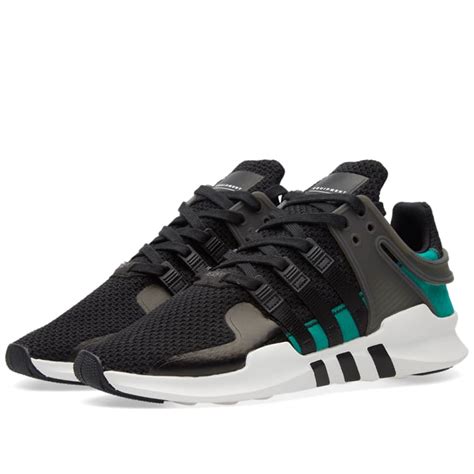 Adidas Eqt Support Adv Black Sub Green And White End