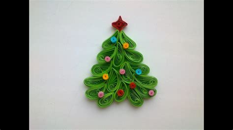 Quilling Christmas decoration: make quilling Christmas tree magnet