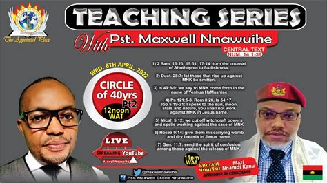 Live 6 4 22 Teaching Series Circle Of 40yrs Pt2 Pst Maxwell