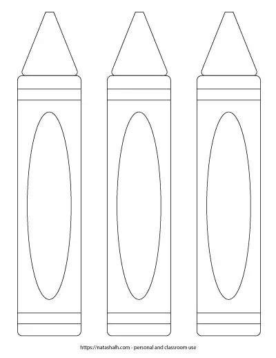 Get These Large Printable Crayon Templates For Your Crayon Activities