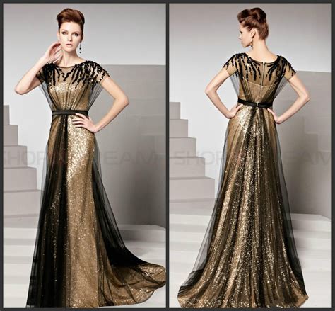 New Fashion Scoop Crystal Black Tulle Long Evening Dress