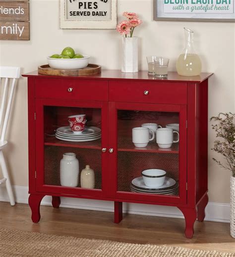 Maybe you would like to learn more about one of these? Small Buffet Cabinet Dining Room Storage Cabinet Red ...