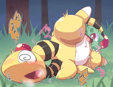 Rule 34 Ambiguous Gender Ampharos Blush Bodily Fluids Bulbasaur Cunnilingus Drooling Duo