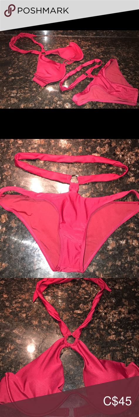 Fashionnova Two Piece Underwired Red Swimsuit Red Swimsuit Swimsuits