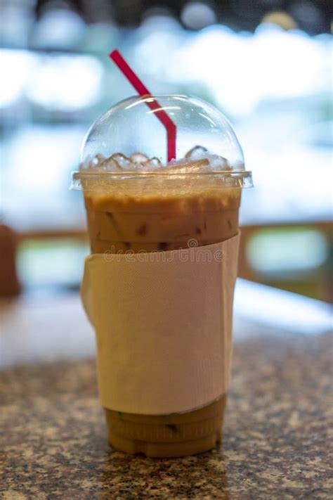 Milk Tea In Cafe With Blur Background Stock Image Image Of Background