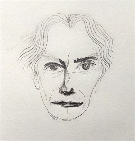A Pencil Drawing Of A Man S Face
