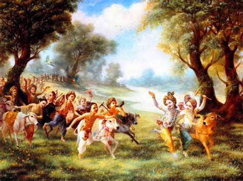 Krishna Balarama And Gopas Painting