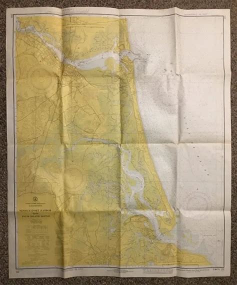 1973 Vintage Newburyport Ma Harbor Nautical Chart Map Noaa Ocean Survey