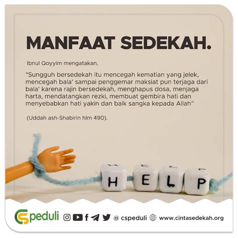 Manfaat Sedekah Yayasan Cinta Sedekah