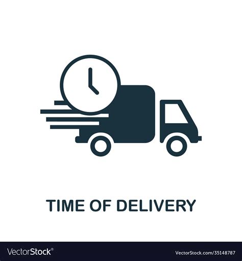 Time Delivery Icon Simple Element From Royalty Free Vector