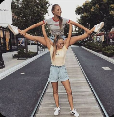 The Rybka Twins Yoga Poses For Two Twins Posing Gymnastics Poses