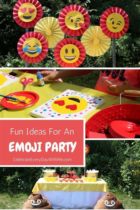 Fun Ideas For An Emoji Party Celebrate Every Day With Me Emoji