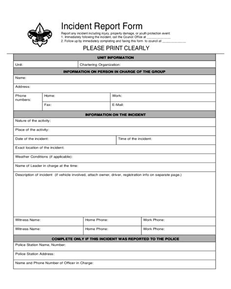 2021 Police Incident Report Form Fillable Printable Pdf