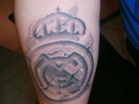 Best black ink real madrid logo tattoo. Real Madrid Tattoos - Askideas.com