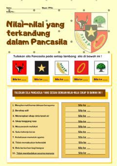 Nilai Pancasila Interactive Worksheet Riset