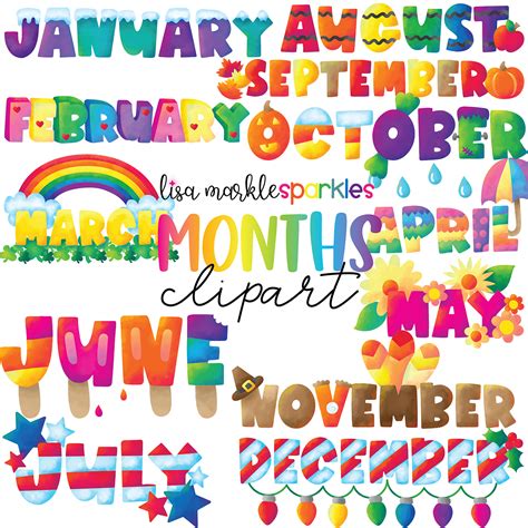 Months Of The Year Clip Art Kids And Classroom Download Clip Art