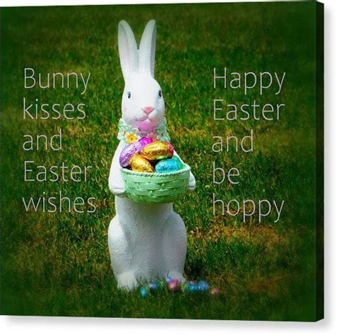 Bunny Kisses And Easter Wishes Canvas Print Canvas Art By Karen Cook