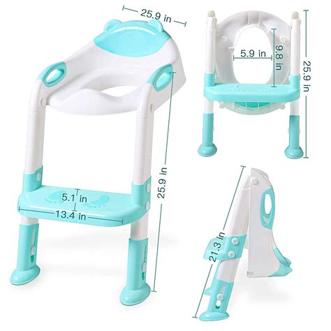 Buy Potty Training Toilet Seat With Step Stool Ladder Pu Padded
