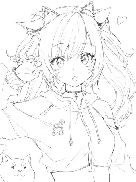 Anime Colouring Pages Anime Girl Drawings Anime Lineart Anime