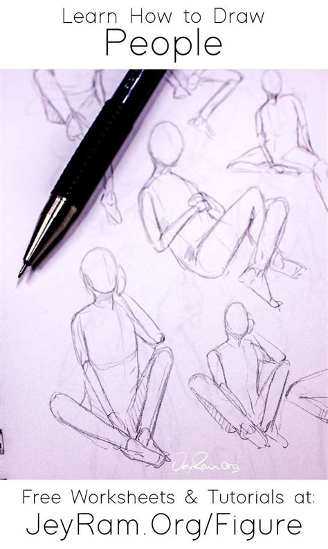 How To Draw The Human Figure Free Worksheets And Tutorials Drawing People Human Figure Figure