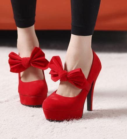 I Love These If The Shoe Fits Red Bow Heels Bow Heels Red Shoes