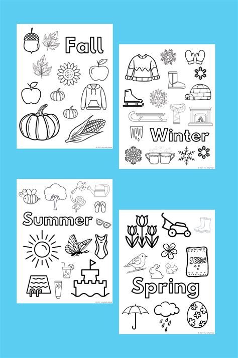 Free Four Seasons Coloring Pages To Learn About Weather Artofit