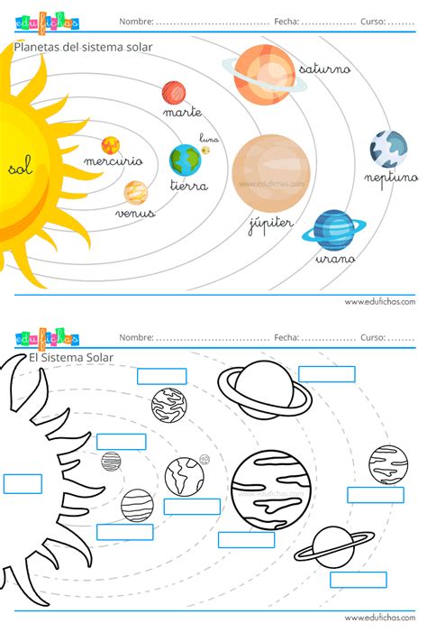 Las siguientes actividades te ayudarán a aprender el sistema solar. El Sistema Solar para Niños. Fichas para aprender los ...