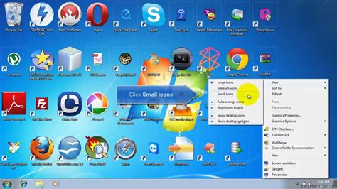 How To Resize Desktop Icons In Windows 7 Youtube
