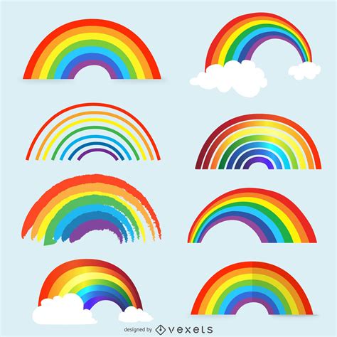 Isolated Rainbow Illustration Set Vector Download