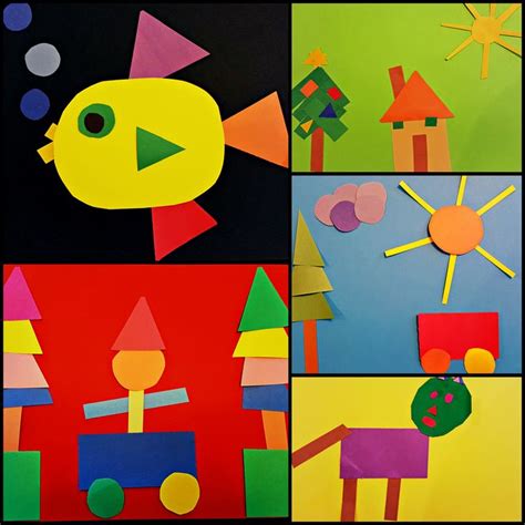 Art Project For Kids Shape Art Math Art Projects Kindergarten Art